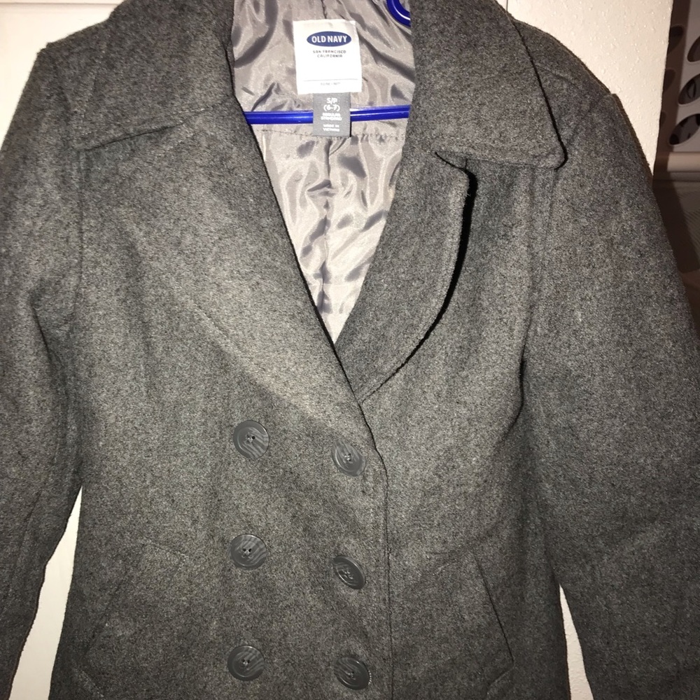Gray Girls peacoat